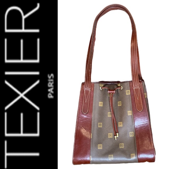 TEXIER FRENCH VINTAGE LEATHER SHOULDER BAG
